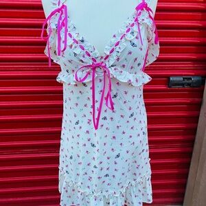 Forever 21 Floral Dress with Purple and Pink Details